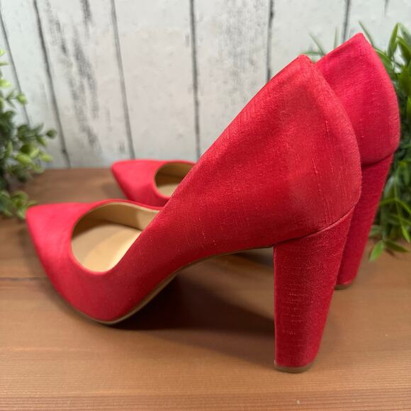 Jewel Badgley Mischka Women's Pink Pointed Toe Pumps Size 7.5 - Picture 4 of 10